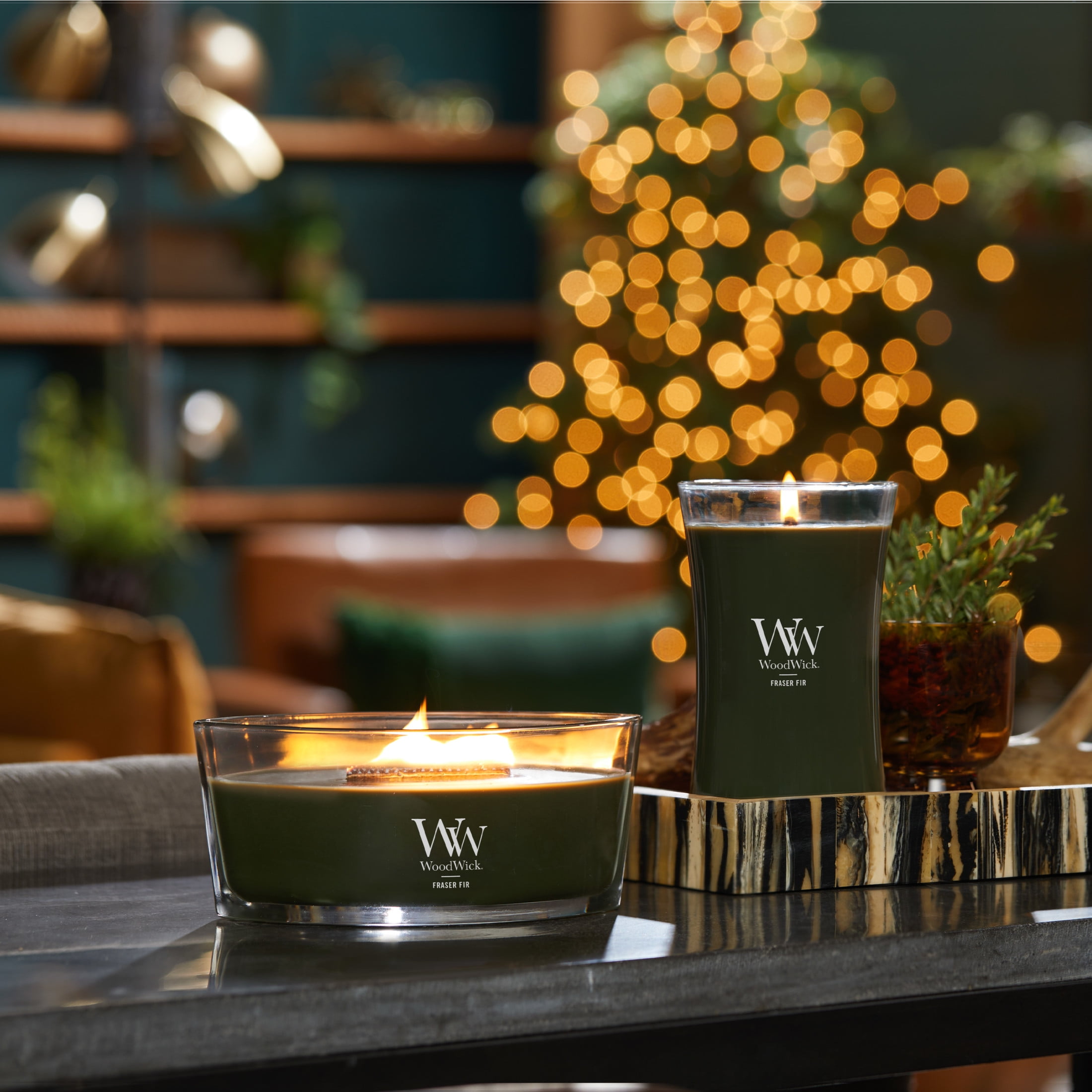 WoodWick 22 Oz Frasier Fir Winter Fireside Large Hourglass WoodWick 22 Oz Frasier Fir Winter Fireside Large Hourglass