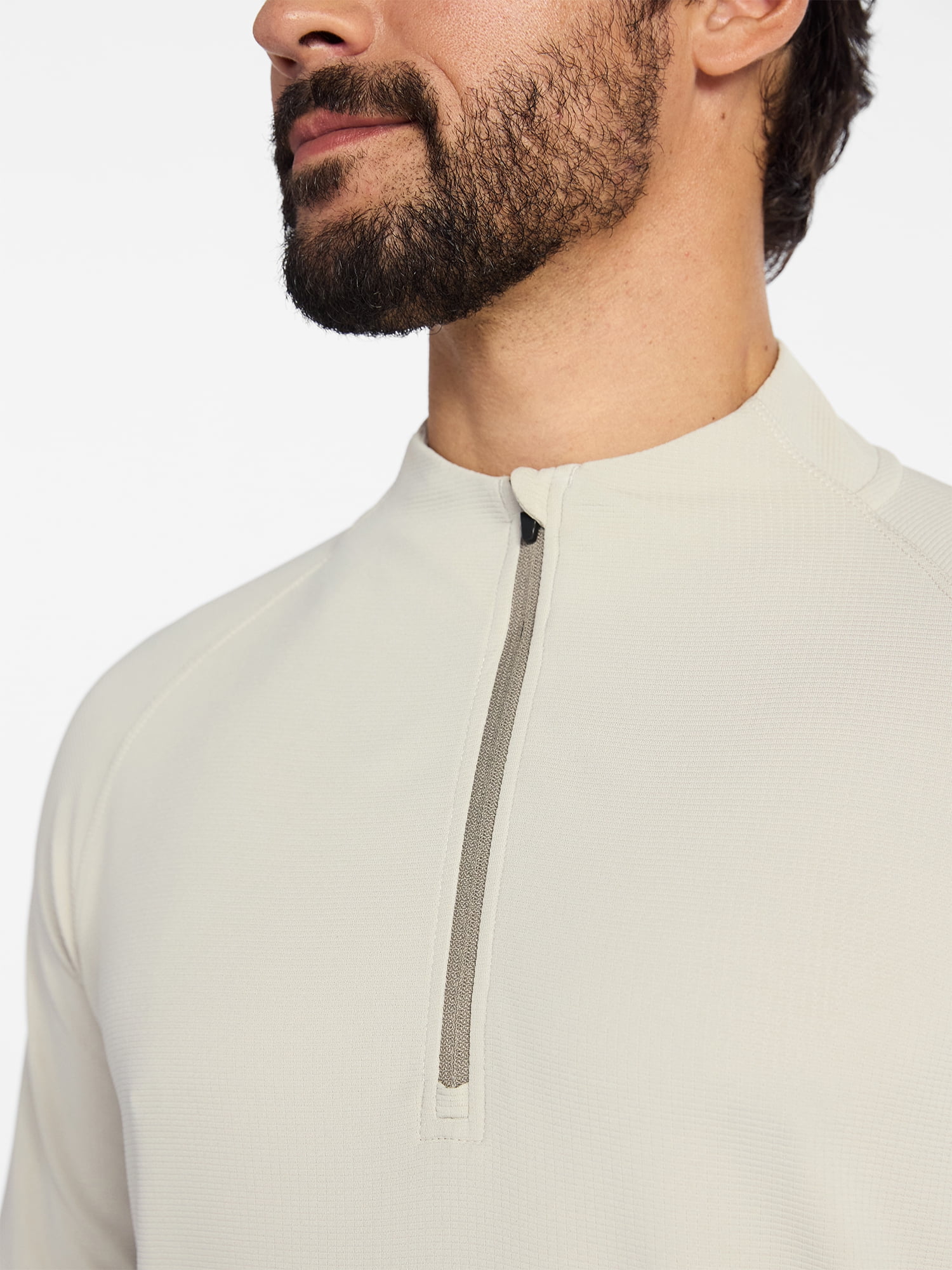 Ozark Trail Men's and Big Men's Textured Quarter Zip Pullover, Sizes S-3XL