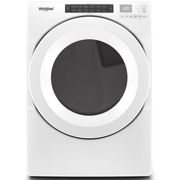 Whirlpool 7.4 cu. ft. 240-Volt White Electric Dryer with Intuitive Touch Controls and Advanced Moisture Sensing, ENERGY STAR
