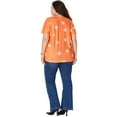 thumbnail image 4 of SOMER 2025 Women's Plus Size Top Flower Printed V Neck Short Sleeve Casual Plus Size Tops for Women, 4 of 7