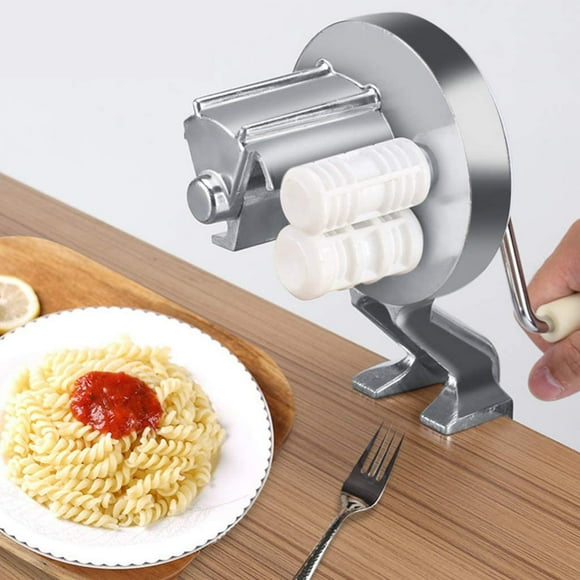 Manual Pasta Maker Aluminium Alloy Cavatelli Maker Machine Hand Crank Noodle Machine,Household Noodle Pasta Press Machine Kitchen Cavatelli Spaghetti Maker