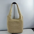 thumbnail image 5 of ibiyuan Crossbody Purses For Women Solid Color Handwoven Large Capacity Beach Shoulder Tote Bag Lightweight Daily Carryall Birthday Gift For Women, 5 of 5