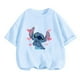 thumbnail image 2 of Camiseta de manga corta con estampado de Stitch para niña, ropa de dibujos animados para niño de 3 a 12 años, camisetas de cumpleaños para niño, mono de camión para niño, 2 of 5