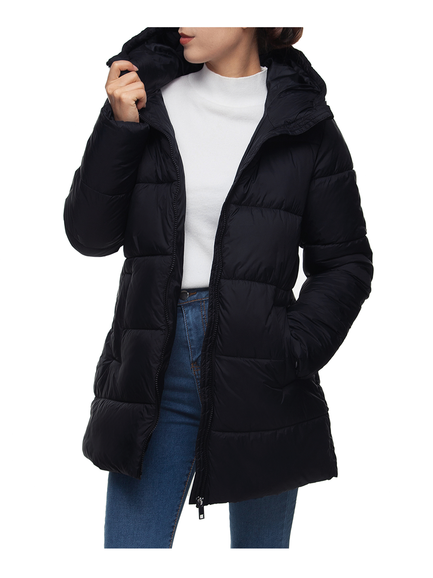 Rokka & Rolla Women's Long Quilted Puffer Coat photo 5