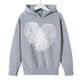 thumbnail image 3 of Sudadera con capucha y estampado de corazón de San Valentín, sudadera de manga larga para niños y niñas, chaqueta para niñas de talla mediana y grande., 3 of 7