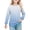 Light Blue1, variant on GigrtiJin Gradient Shirts for Girls Trendy Soft Long Sleeve Shirts Round Neck Casual Outdoor Shirts 5T-14T with Pocket