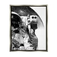 thumbnail image 4 of Stupell Industries Monochrome Astronaut Distant Planet Outer Space Photography Photograph Luster Gray Floating Framed Canvas Print Wall Art, Design by Brandon Wong, 4 of 5