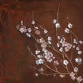 thumbnail image 2 of Tava Studios 15x15 Black Ornate Wood Framed with Double Matting Museum Art Print Titled - Cherry Blossoms on Cinnabar I, 2 of 4
