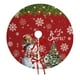 thumbnail image 2 of Falda para árbol de Navidad con escena de fiesta navideña, decoración original, delantal inferior para árbol, decoración peluda, falda para árbol, 2 of 5