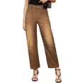 thumbnail image 4 of DOKOTOO Women's Barrel Jeans Baggy High Waisted Vintage Y2K Boyfriend Jeans Loose Ankle Denim Stretch Pants with Big Pockets, 4 of 8