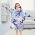 thumbnail image 5 of Angles Flying Stars Dreamy Color Flannel Wearable Blankets Hooded Design Long Sleeves Wrap Unisex for 3T-14Y M, 5 of 7