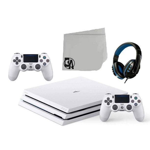 Sony PlayStation 4 Pro Glacier 1TB Gaming Consol White 2 Controller Included with God of War BOLT AXTION Like New - Walmart.com