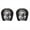 A-B, variant on 2 PCS Car Headrest Cover, Funny Scary Monster Face Black Head Rest Cover, Soft Polyester Fabric Stretchy Washable Headrest Protector Universal Fit to All Car Suvs Truck Van