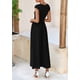 thumbnail image 2 of Vestido largo casual de verano PRETTYGARDEN para mujer negro, talla pequeña, 2 of 9