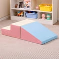 thumbnail image 3 of Laicejoy 2-Piece Step and Slide Climber for Infants and Toddlers, Toddler Soft Play Set for Crawling and Climbing, Baby Soft Foam Structure Blocks for Indoor Active Play, 3 of 8