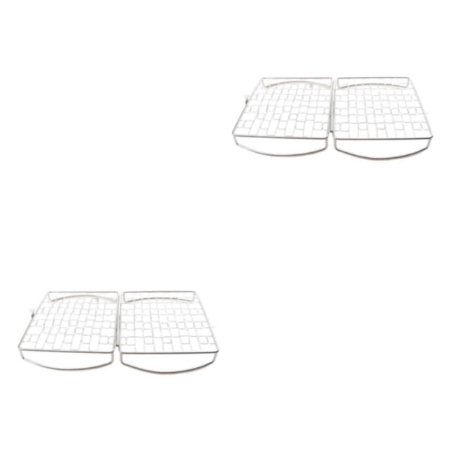 Yuarrent Frying Pan Roasting Plate Grill Basket for Seafood Meat Veggies Steak Type2 NO2