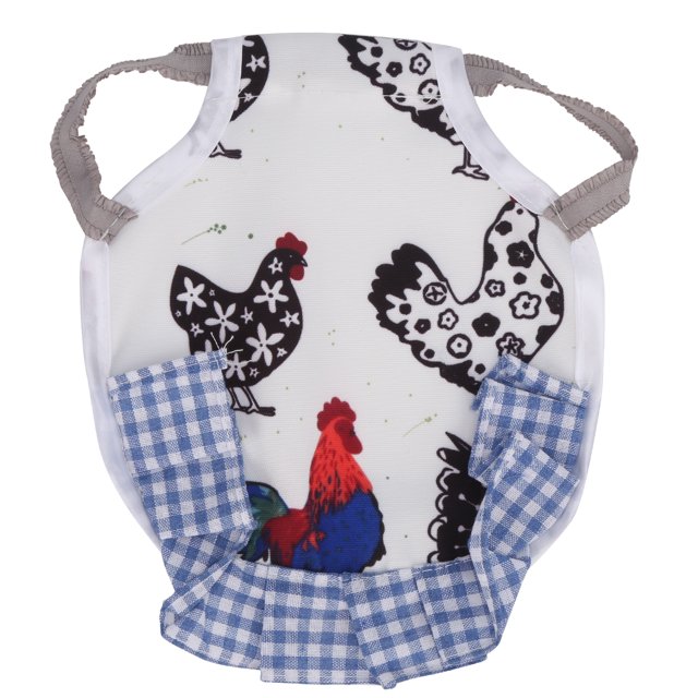 Delantal para mascotas, fijador de plumas, ala y espalda, protector de monturas de pollo para gallinas pequeñas y medianas, tipo A, borde azul