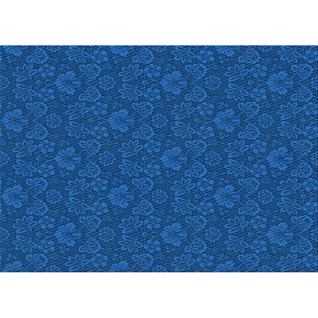 Ahgly Company Machine Washable Indoor Rectangle Transitional Blueberry Blue Area Rugs, 2' x 5'