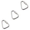 thumbnail image 2 of Transemion Portable Outdoor Carabiner Keychain Stainless Steel Quick Link 8mm 3Set, 2 of 6