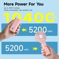 thumbnail image 3 of Ventilador portátil HandFan 10400 mAh con 2 paquetes de baterías, 3 of 8