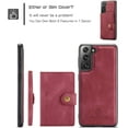 thumbnail image 3 of Case for Samsung Galaxy S22 Plus [Not for S22 or S22 Ultra], Detachable Magnetic Wallet Credit Card Slot Kickstand Cover Support Wireless Charging Compatible with Samsung Galaxy S22 Plus (Red), 3 of 16