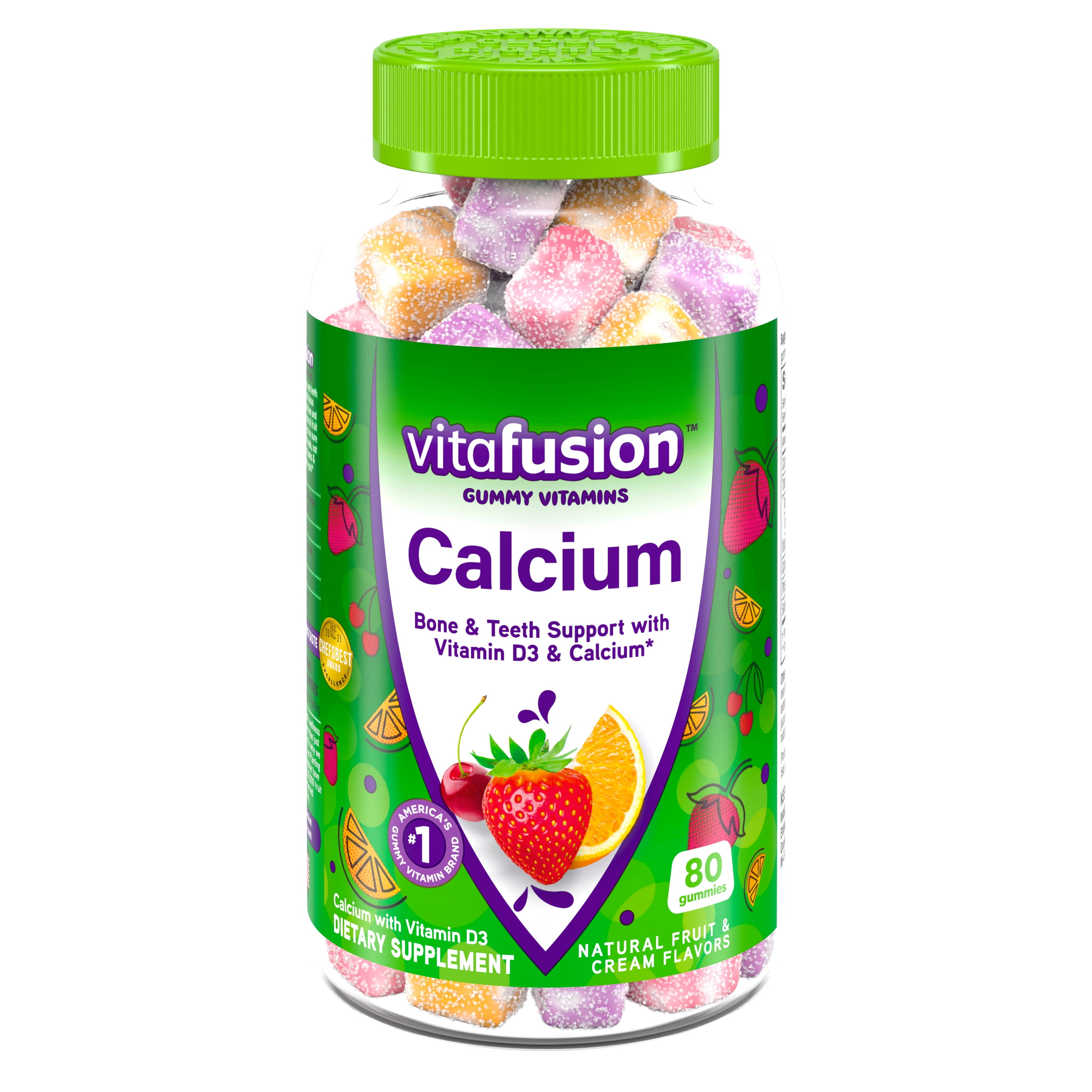 Vitafusion Calcium Gummy Vitamins, 2x80ct Twin Pack
