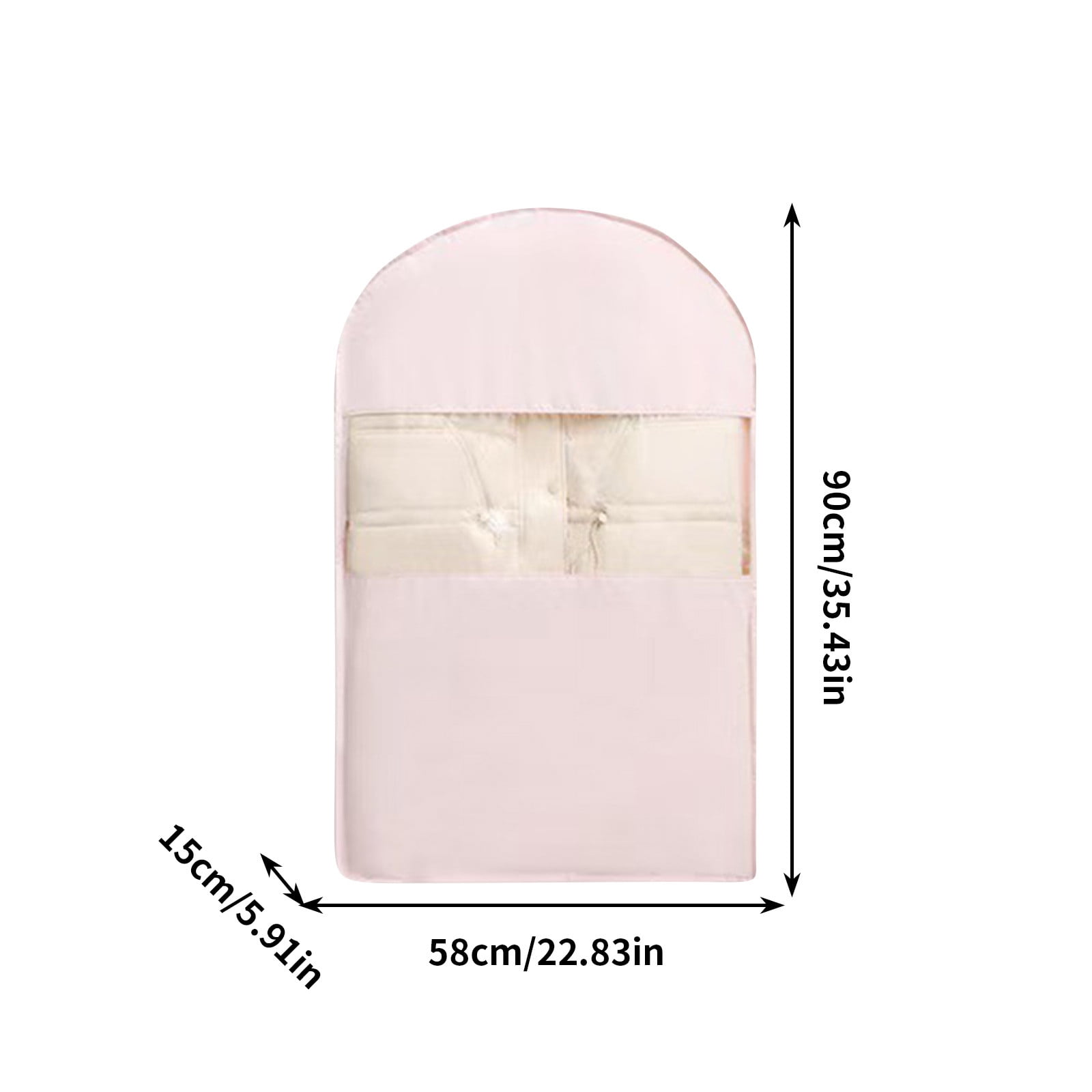 IFNWSV Space Saving Hanging Garment Bag with Self Compression Zipper Space Closet Organizers Cover Clothes Bags for Down Coat Beige Large 2pcs,22.83x51.18in