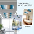 thumbnail image 4 of Blue Brown Ombre Fluorescent Light Covers for Ceiling Lights 4x2 feet, 2 Pack Magnetic Light Filters for Classroom, Vintage Country Wooden Fluorescent Light Shade Panel for Office School Drop Home, 4 of 9