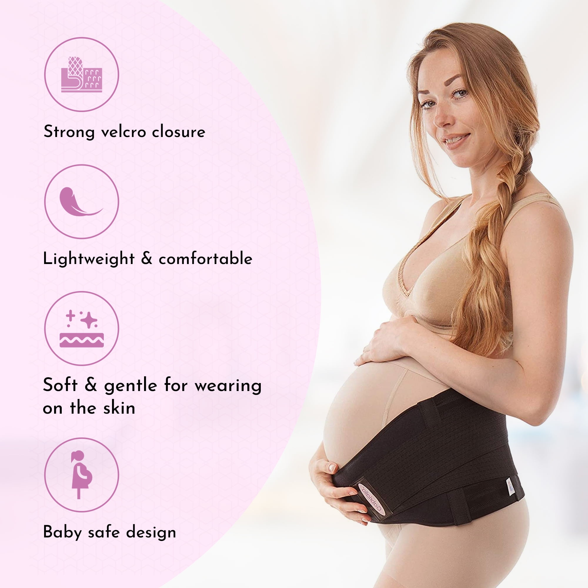 Gabrialla Maternity Medium Support Belt White, White