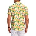 thumbnail image 4 of QHRMKOG Short Sleeve Shirts for Men Loose Fit Tropical Print Hawaiian Shirts Breathable Holiday Button Down Beach Shirt Summer Casual Top Green 3XL, 4 of 6