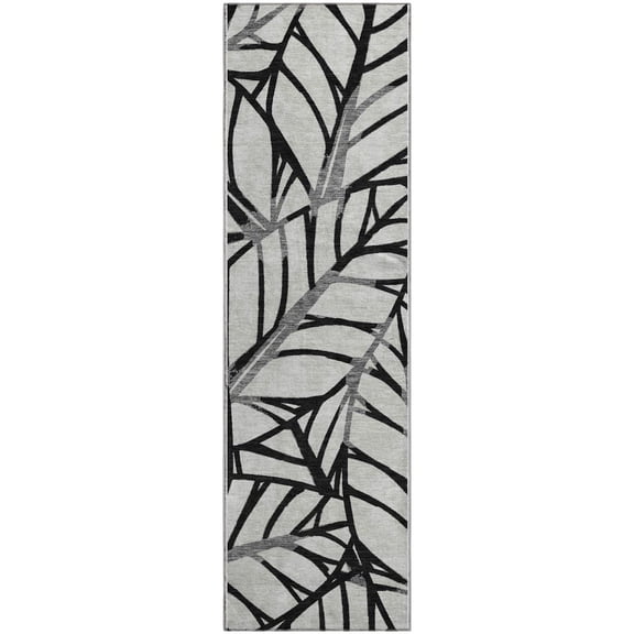 Dalyn Rugs Premium Machine Washable Mayfield AMF741 Black 2'3" x 7'6" Runner Rug