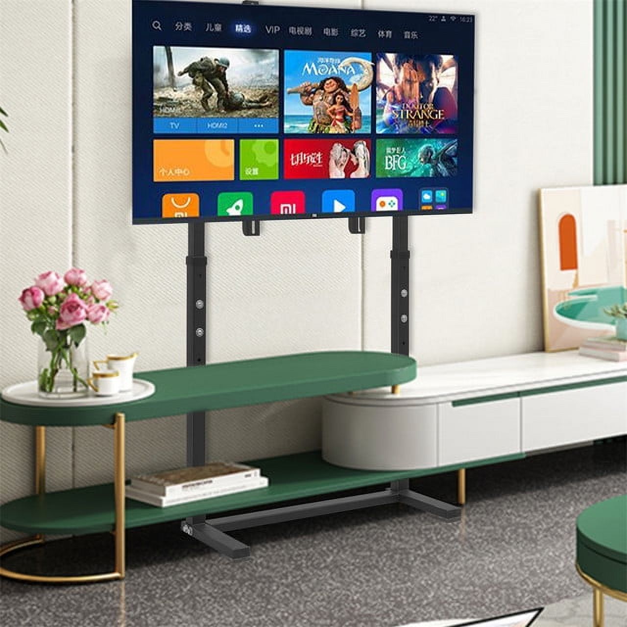 Wisfor 32-100" TV Floor Stand Portable LED LCD HD Flat TV Mount Bracket, Height Adjustable