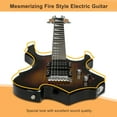 thumbnail image 2 of GLARRY Electric Guitar with Bag Beginner Burning Fire Style Sunset, 2 of 7