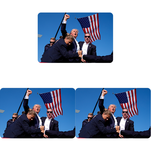 Placa Metal Vintage Donald Trump Asesinato Pintura Hierro Rectangular 30x20cm