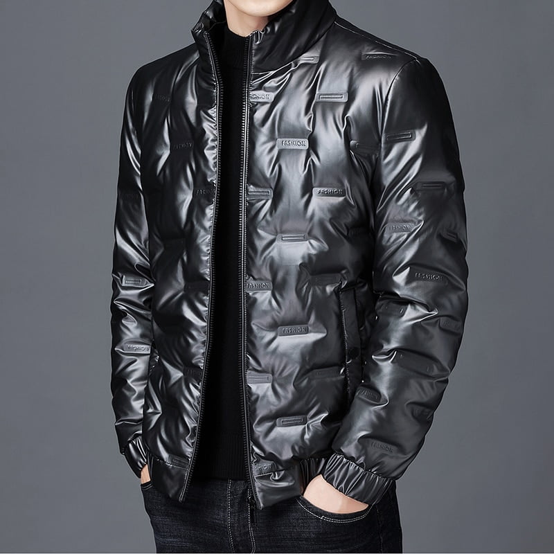 Down leather jacket best sale
