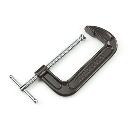 TEKTON 6-Inch Malleable Iron C-Clamp, 6-Inch Jaw Opening, 2-5/8-Inch Throat Depth 4027