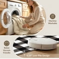 thumbnail image 5 of ODIKA 2'x3' Washable Accent Rug Pet Friendly, Bedside Mat Rag Layered Checkered Farmhouse Plaid Vintage Bordered Doormat for Bedroom, Nursery, RV, 5 of 7