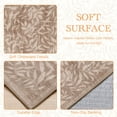 thumbnail image 3 of TURCURNO Non Slip 5x7 Area Rug Living Room Foldable Rug,Soft Vintage Willow Leaf Cream Brown Area Rugs for Bedroom Neutral Boho Farmhouse Washable Rugs, 3 of 10