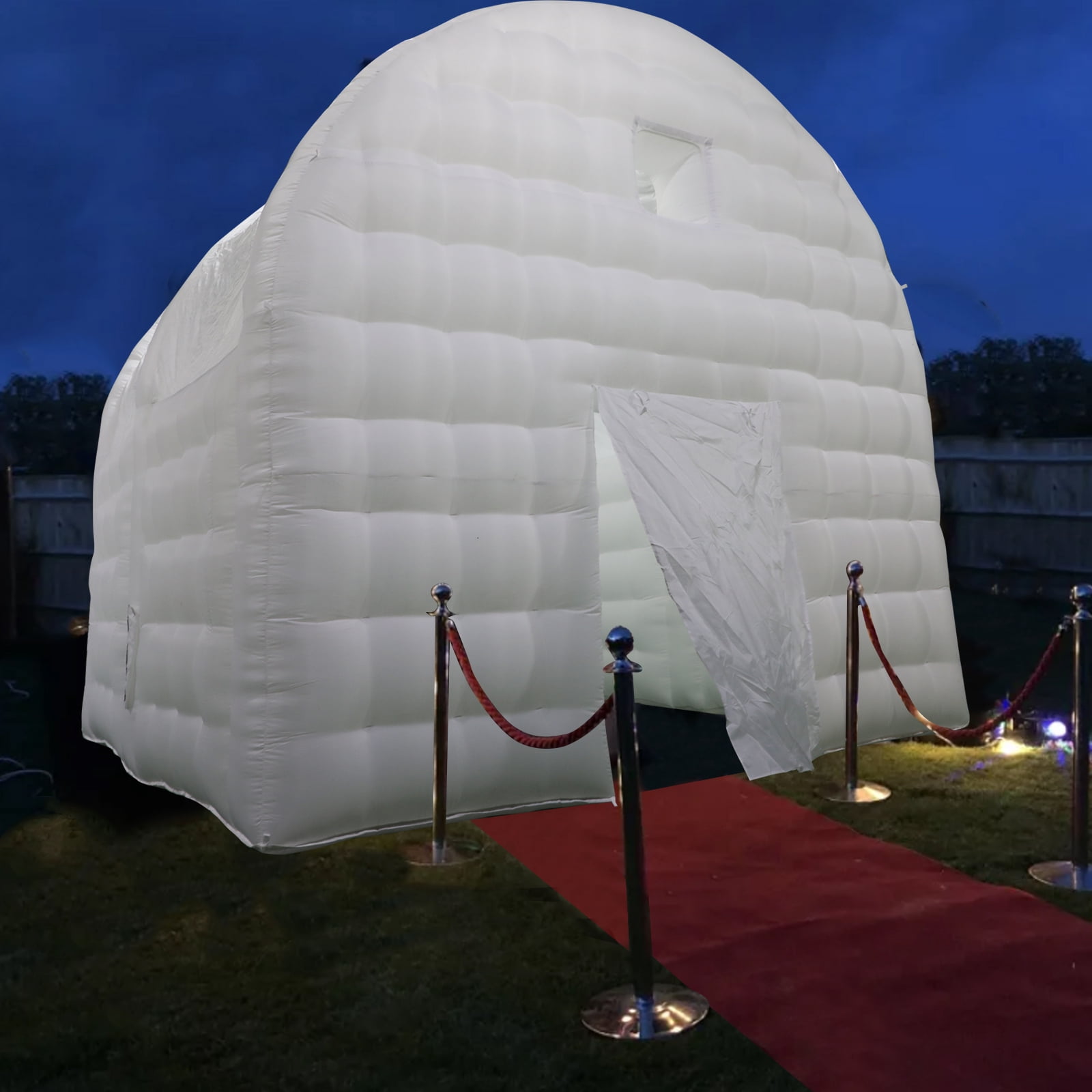 Large White Inflatable Tent(15x15x14FT) Includes 950W Blower Square Gazebo Event Room Large Inflatable Party Tent for Backyard,Outdoor EventsParties, Shows, Events, and Commercial Use
