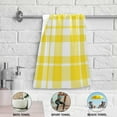 thumbnail image 6 of Dreamtimes Buffalo Plaid Yellow Hand Towel Set of 2, Highly Absorbent Soft Face Hand Towels for Bathroom, Kitchen, Hotel, Gym and Spa, 14 x 28 Inch, 14 x 28 Inch, 6 of 7