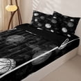 thumbnail image 3 of Homewish Kids Basketball Zipper Full Size Comforter Sets with Fitted Sheet and 2 Pillowcases For Boys,Sports Theme Zipper Bedding Set,Black Gray,Black Reversible,4 Pieces, 3 of 7