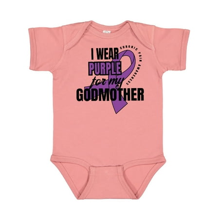 

Inktastic Chronic Pain I Wear Purple For My Godmother Gift Baby Boy or Baby Girl Bodysuit