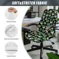 thumbnail image 5 of SCRAWLGOD Comfy St. Patrick's Day Office Chair Covers Universal Non-Slip High Back Chair Slipcover Breathable Easy to Install Computer Chair Covers, Gnome Four Leaf Clover Horseshoes Green Black, S, 5 of 7