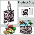 thumbnail image 3 of Vintage Floral Foldable Shopping Bag - Eco-Friendly & Durable Tote for Everyday Use, 3 of 6