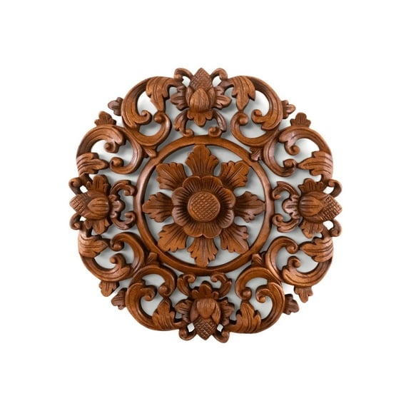 Wooden Hand Carved Floral Devil's Ivy Leaves Wall Art Relief Panel Handcrafted Wall Plaque Gift Decorative Home Decor Accent Handmade Wood Decoration