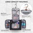 thumbnail image 5 of WITZMAN Toiletry Bag for Men Large Hanging Multi-Organization Bathroom Bag Water-Resistant Dopp Kit Shaving Bag Men(B690 Black), 5 of 9