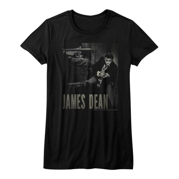 James Dean Camera Black Junior Women's T-Shirt