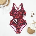 thumbnail image 2 of Gubotare Swimsuits for Little Girls Girls Bathing Suits One Piece Girls Swimsuit One-Piece Adjustable Straps Swimwear Ruffled Tankini Bathing Suit with Sun Protection Size 7-8 (Red,7-8 Years), 2 of 6