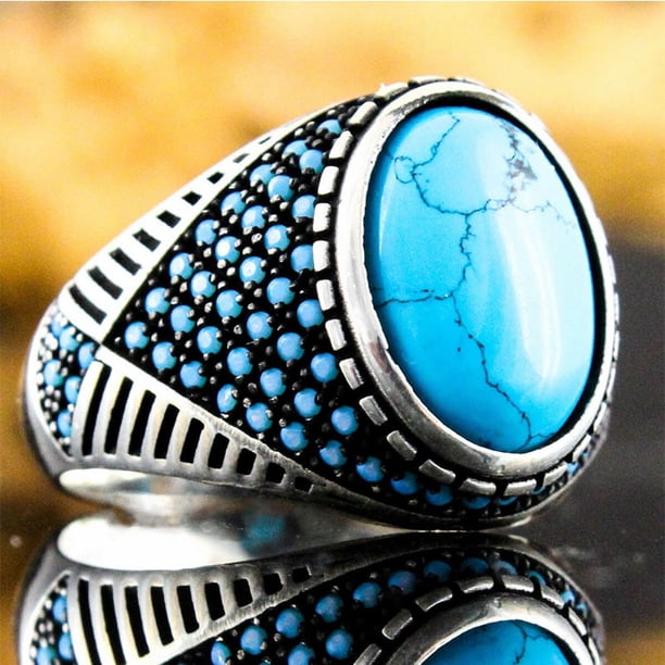 Anillo de piedra de ágata Natural ovalada grande Vintage para hombre, anillo de hormiga de circón rojo amarillo con incrustaciones Retro para mujer, anillo de boda, joyería turca Tan Jianjun unisex