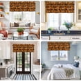 thumbnail image 5 of Halloween Farmhouse Short Window Curtain Valances, Spooky Pumpkin Fall Horror Skull Bones Ghost Rod Pocket Kitchen Valances for Living Room Bedroom Bathroom Cafe 42" x 18", 5 of 8